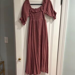 Rylee + Crew Smocked Ruffle Dress